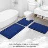 image:imageSmiry Memory Foam Bath Mat 60 x 90 cm Extra Soft NonSlip Bathroom Rug Super Absorbent Quick Dry Thick Comfortable MachineWashable Floor Mat Dark GreyNavy Blue