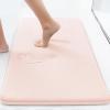 image:imageSmiry Memory Foam Bath Mat Set 24x16 36 x 24 Super Soft Absorbent Bathroom Rugs Non Slip Bath Rug Runner for Bathroom Floors Pink
