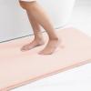 image:imageSmiry Memory Foam Bath Mat Set 24x16 36 x 24 Super Soft Absorbent Bathroom Rugs Non Slip Bath Rug Runner for Bathroom Floors Pink