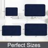 image:imageSmiry Memory Foam Bath Mat Set 30x20 and 36x24 Navy Blue Super Soft Absorbent Bathroom Rugs Non Slip Bath Rug Runner for Shower Bathroom Floors