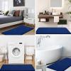 image:imageSmiry Memory Foam Bath Mat Set 30x20 and 36x24 Navy Blue Super Soft Absorbent Bathroom Rugs Non Slip Bath Rug Runner for Shower Bathroom Floors