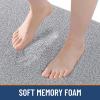 image:imageSmiry Thick Memory Foam Bath Mat 32X20 Ultra Soft NonSlip Bathroom Rug Plush Water Absorbent Quick Dry and Machine Washable Floor Mat for Shower Tub amp Home Decor GreyGrey