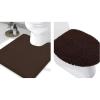image:imageSmiry Bathroom Rugs UShaped 20x20 and Toilet Lid Cover 175x15 Soft and Absorbent Shaggy Bath Mat Machine Washable NonSlip Plush Carpet Runner for Tub Shower and Floor Home DecorBrown