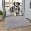 image:imageSmiry Dog Door Mat for Muddy Paws 59x24 Absorbs Moisture and Dirt Doormat NonSlip Washable Quick Dry Chenille Front Door Mat Indoor Entrance Entryway Carpet for Inside Floor CamelLight Grey