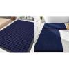 image:imageSmiry Front Door Mat Outside Entrance Navy Blue 295 x 17 and Bathroom Rugs Sets 2 Piece Navy Blue 30 x 20  24 x 16 2 Item Bundle