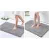 image:imageSmiry Luxury Chenille Bath Rug Set 2 Piece Extra Soft and Absorbent Shaggy Bathroom Mat Rugs Machine Washable NonSlip Plush Carpet Runner for Tub Shower and Bath Room30x2036x24Grey