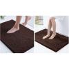 image:imageSmiry Luxury Chenille Bath Rug Set 2 Piece Extra Soft and Absorbent Shaggy Bathroom Mat Rugs Machine Washable NonSlip Plush Carpet Runner for Tub Shower and Bath Room24x1636x24Brown
