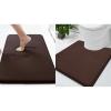 image:imageSmiry Memory Foam Bath Mat 30x20 and 24x20 UShaped Toilet Extra Soft Absorbent Bathroom Rugs Non Slip Bath Rug Runner for Shower Bathroom Floors Brown
