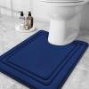 image:imageSmiry Memory Foam Bath Mat 60 x 90 cm Extra Soft NonSlip Bathroom Rug Super Absorbent Quick Dry Thick Comfortable MachineWashable Floor Mat Dark GreyNavy Blue