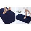 image:imagesmiry Luxury Chenille Bath Rug Set 2 Piece Extra Soft and Absorbent Shaggy Bathroom Mat Rugs Machine Washable NonSlip Plush Carpet Runner for Tub Shower and Bath Room24x1630x20Navy Blu
