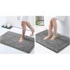 image:imagesmiry Luxury Chenille Bath Rug Set 2 Piece Extra Soft and Absorbent Shaggy Bathroom Mat Rugs Machine Washable NonSlip Plush Carpet Runner for Tub Showerand Bath Room30x2036x24Dark Grey