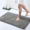 image:imagesmiry Luxury Chenille Bath Rug Set 2 Piece Extra Soft and Absorbent Shaggy Bathroom Mat Rugs Machine Washable NonSlip Plush Carpet Runner for Tub Showerand Bath Room30x2036x24Dark Grey