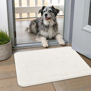 image:imageSmiry Dog Door Mat for Muddy Paws 59x24 Absorbs Moisture and Dirt Doormat NonSlip Washable Quick Dry Chenille Front Door Mat Indoor Entrance Entryway Carpet for Inside Floor CamelIvory