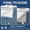 image:imageSmiry Bathroom Rugs Mat Set 2 Piece 24X16UShaped 24x20 Extra Soft Absorbent Non Slip Rubber Backing Machine Washable Quick Dry Chenille Bath Rug Set for Tub Shower and FloorGrayish Blue