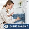 image:imageSmiry Bathroom Rugs Mat Set 2 Piece 24X16UShaped 24x20 Extra Soft Absorbent Non Slip Rubber Backing Machine Washable Quick Dry Chenille Bath Rug Set for Tub Shower and FloorGrayish Blue