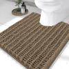 image:imageSmiry Bathroom Rugs Mat Set 2 Piece 24X16UShaped 24x20 Extra Soft Absorbent Non Slip Rubber Backing Machine Washable Quick Dry Chenille Bath Rug Set for Tub Shower and FloorCamel