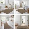 image:imageSmiry Bathroom Rugs Mat Set 2 Piece 24X16UShaped 24x20 Extra Soft Absorbent Non Slip Rubber Backing Machine Washable Quick Dry Chenille Bath Rug Set for Tub Shower and FloorCamel