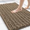 image:imageSmiry Bathroom Rugs Mat Set 2 Piece 30X20UShaped 24x20 Extra Soft Absorbent Non Slip Rubber Backing Machine Washable Quick Dry Chenille Bath Rug Set for Tub Shower and FloorCamel