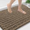 image:imageSmiry Bathroom Rugs Mat Set 2 Piece 36X24UShaped 24x20 Extra Soft Absorbent Non Slip Rubber Backing Machine Washable Quick Dry Chenille Bath Rug Set for Tub Shower and FloorCamel