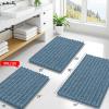 image:imageSmiry Bathroom Rugs Mat Set 2 Piece 36X24UShaped 24x20 Extra Soft Absorbent Non Slip Rubber Backing Machine Washable Quick Dry Chenille Bath Rug Set for Tub Shower and FloorGrayish Blue
