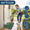 image:imageSmiry Front Door Mat Outside Entrance Heavy Duty Outdoor Indoor Mat Natural Rubber Doormat Non Slip Trap Dirt and Moisture Easy Clean Low Profile Patio Porch Entryway Mat 295x17 VioletGreen