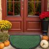image:imageSmiry Front Door Mat Outside Entrance Heavy Duty Outdoor Indoor Mat Natural Rubber Doormat Non Slip Trap Dirt and Moisture Easy Clean Low Profile Patio Porch Entryway Mat 295x17 VioletGreen