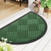 image:imageSmiry Front Door Mat Outside Entrance Heavy Duty Outdoor Indoor Mat Natural Rubber Doormat Non Slip Trap Dirt and Moisture Easy Clean Low Profile Patio Porch Entryway Mat 295x17 VioletGreen