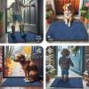 image:imageSmiry Front Door Mat Outside Entrance Heavy Duty Outdoor Indoor Mat Natural Rubber Doormat Non Slip Trap Dirt and Moisture Easy Clean Low Profile Patio Porch Entryway Mat 295x17 VioletOcean Blue