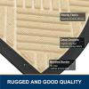image:imageSmiry Front Door Mat Outside Entrance Heavy Duty Outdoor Indoor Mat Natural Rubber Doormat Non Slip Trap Dirt and Moisture Easy Clean Low Profile Patio Porch Entryway Mat 295x17 VioletBeige
