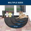 image:imageSmiry Front Door Mat Outside Entrance Heavy Duty Outdoor Indoor Mat Natural Rubber Doormat Non Slip Trap Dirt and Moisture Easy Clean Low Profile Patio Porch Entryway Mat 295x17 VioletGrey