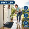 image:imageSmiry Front Door Mat Outside Entrance Heavy Duty Outdoor Indoor Mat Natural Rubber Doormat Non Slip Trap Dirt and Moisture Easy Clean Low Profile Patio Porch Entryway Mat 295x17 VioletLake Blue