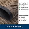 image:imageSmiry Front Door Mat Outside Entrance Heavy Duty Outdoor Indoor Mat Natural Rubber Doormat Non Slip Trap Dirt and Moisture Easy Clean Low Profile Patio Porch Entryway Mat 295x17 VioletMix Brown