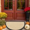 image:imageSmiry Front Door Mat Outside Entrance Heavy Duty Outdoor Indoor Mat Natural Rubber Doormat Non Slip Trap Dirt and Moisture Easy Clean Low Profile Patio Porch Entryway Mat 295x17 VioletBeige
