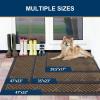 image:imageSmiry Front Door Mat Outside Entrance Heavy Duty Outdoor Indoor Mat Natural Rubber Doormat Non Slip Trap Dirt and Moisture Easy Clean Low Profile Patio Porch Entryway Mat 295x17 VioletBrown