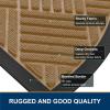 image:imageSmiry Front Door Mat Outside Entrance Heavy Duty Outdoor Indoor Mat Natural Rubber Doormat Non Slip Trap Dirt and Moisture Easy Clean Low Profile Patio Porch Entryway Mat 295x17 VioletCoffee
