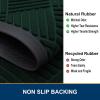 image:imageSmiry Front Door Mat Outside Entrance Heavy Duty Outdoor Indoor Mat Natural Rubber Doormat Non Slip Trap Dirt and Moisture Easy Clean Low Profile Patio Porch Entryway Mat 295x17 VioletDark Green