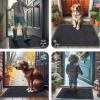 image:imageSmiry Front Door Mat Outside Entrance Heavy Duty Outdoor Indoor Mat Natural Rubber Doormat Non Slip Trap Dirt and Moisture Easy Clean Low Profile Patio Porch Entryway Mat 295x17 VioletBlack Grey