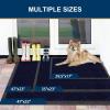 image:imageSmiry Front Door Mat Outside Entrance Heavy Duty Outdoor Indoor Mat Natural Rubber Doormat Non Slip Trap Dirt and Moisture Easy Clean Low Profile Patio Porch Entryway Mat 295x17 VioletBlack Blue