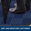 image:imageSmiry Front Door Mat Outside Entrance Heavy Duty Outdoor Indoor Mat Natural Rubber Doormat Non Slip Trap Dirt and Moisture Easy Clean Low Profile Patio Porch Entryway Mat 295x17 VioletNavy Blue