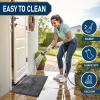 image:imageSmiry Front Door Mat Outside Entrance Heavy Duty Outdoor Indoor Mat Natural Rubber Doormat Non Slip Trap Dirt and Moisture Easy Clean Low Profile Patio Porch Entryway Mat 295x17 VioletGrey