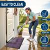 image:imageSmiry Front Door Mat Outside Entrance Heavy Duty Outdoor Indoor Mat Natural Rubber Doormat Non Slip Trap Dirt and Moisture Easy Clean Low Profile Patio Porch Entryway Mat 295x17 VioletViolet