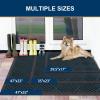 image:imageSmiry Front Door Mat Outside Entrance Heavy Duty Outdoor Indoor Mat Natural Rubber Doormat Non Slip Trap Dirt and Moisture Easy Clean Low Profile Patio Porch Entryway Mat 295x17 VioletLake Blue
