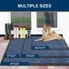 image:imageSmiry Front Door Mat Outside Entrance Heavy Duty Outdoor Indoor Mat Natural Rubber Doormat Non Slip Trap Dirt and Moisture Easy Clean Low Profile Patio Porch Entryway Mat 295x17 VioletBlue