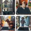 image:imageSmiry Front Door Mat Outside Entrance Heavy Duty Outdoor Indoor Mat Natural Rubber Doormat Non Slip Trap Dirt and Moisture Easy Clean Low Profile Patio Porch Entryway Mat 295x17 VioletLake Blue