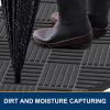 image:imageSmiry Front Door Mat Outside Entrance Heavy Duty Outdoor Indoor Mat Natural Rubber Doormat Non Slip Trap Dirt and Moisture Easy Clean Low Profile Patio Porch Entryway Mat 295x17 VioletLight Grey