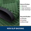 image:imageSmiry Front Door Mat Outside Entrance Heavy Duty Outdoor Indoor Mat Natural Rubber Doormat Non Slip Trap Dirt and Moisture Easy Clean Low Profile Patio Porch Entryway Mat 295x17 VioletGreen