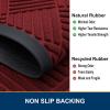 image:imageSmiry Front Door Mat Outside Entrance Heavy Duty Outdoor Indoor Mat Natural Rubber Doormat Non Slip Trap Dirt and Moisture Easy Clean Low Profile Patio Porch Entryway Mat 295x17 VioletWine Red