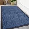image:imageSmiry Front Door Mat Outside Entrance Heavy Duty Outdoor Indoor Mat Natural Rubber Doormat Non Slip Trap Dirt and Moisture Easy Clean Low Profile Patio Porch Entryway Mat 295x17 VioletBlue