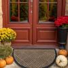 image:imageSmiry Front Door Mat Outside Entrance Heavy Duty Outdoor Indoor Mat Natural Rubber Doormat Non Slip Trap Dirt and Moisture Easy Clean Low Profile Patio Porch Entryway Mat 295x17 VioletBrown