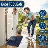 image:imageSmiry Front Door Mat Outside Entrance Heavy Duty Outdoor Indoor Mat Natural Rubber Doormat Non Slip Trap Dirt and Moisture Easy Clean Low Profile Patio Porch Entryway Mat 295x17 VioletNavy Blue